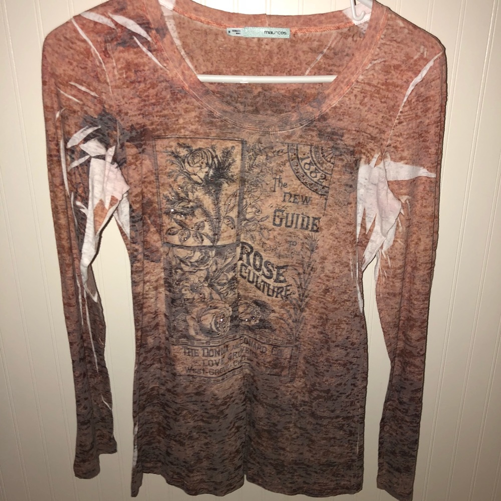 Brown long sleeve tee